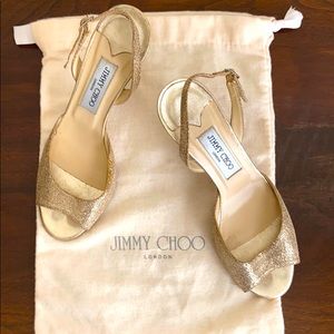 Jimmy Choo gold heels